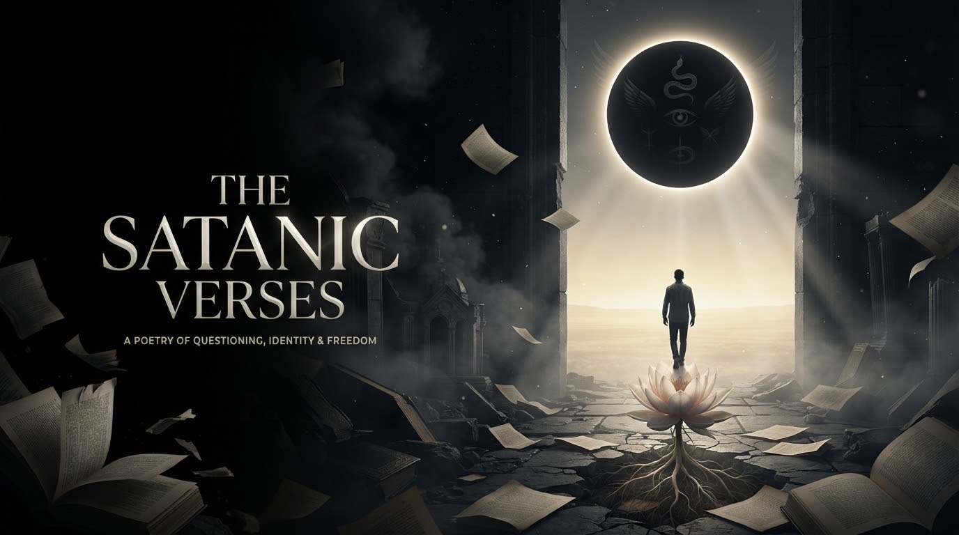 The Satanic Verses landscape book cover by Al-Antony Moody